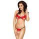 Комплект білизни Passion COCTAIL BIKINI XXL/XXXL, red, ліф з бантиками, стрінги-ниточки EL11203 фото 1