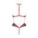 Сітчасте боді з мереживом на грудях Passion SATARA BODY XXL/XXXL red SO8474 фото 4