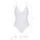 Боді з ажурним декором та відкритим кроком Passion URSULA BODY S/M, white SO5833 фото 5