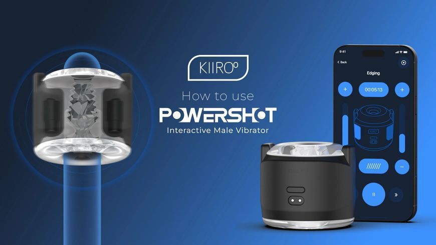 Інтерактивний мастурбатор 2в1 з вібрацією KIIROO PowerShot, компактний, 2 вібромотори SX3196 фото