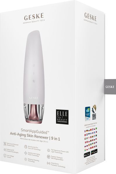 Антивіковий LED-випромінювач для відновлення шкіри обличчя GESKE Anti-Aging Skin Renewer 9в1 starlight HB0584 фото