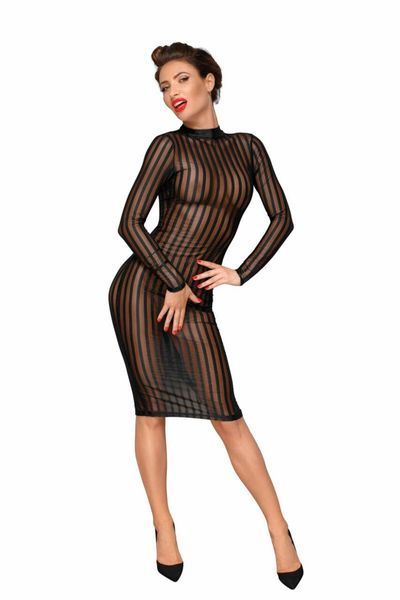 Сукня з мокрим ефектом Noir Handmade F182 Classic dress made of elastic tulle, XL SX0050 фото