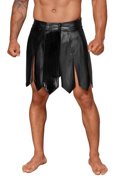 Чоловіча спідниця гладіатора Noir Handmade H053 Eco leather men's gladiator skirt, M, екошкіра SX0072 фото