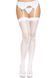 Панчохи-сітка зі швом ззаду Leg Avenue Butterfly back seam thigh highs One size White SO8580 фото 1