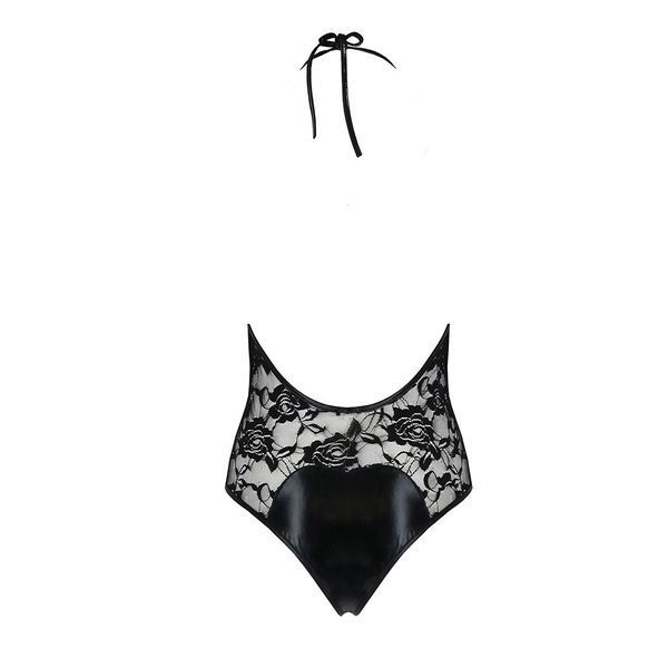 Боді з дуже глибоким декольте Passion DARYL BODY XXL/XXXL, black EL14803 фото