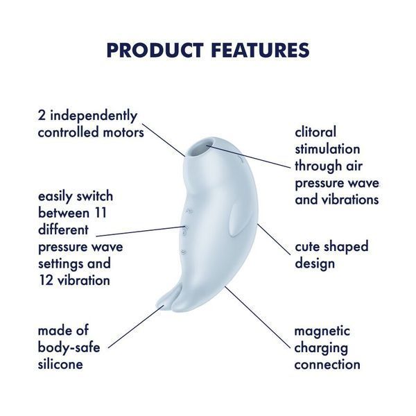 Вакуумний кліторальний стимулятор з вібрацією Satisfyer Seal You Soon, 2 незалежні мотори SX0564 фото