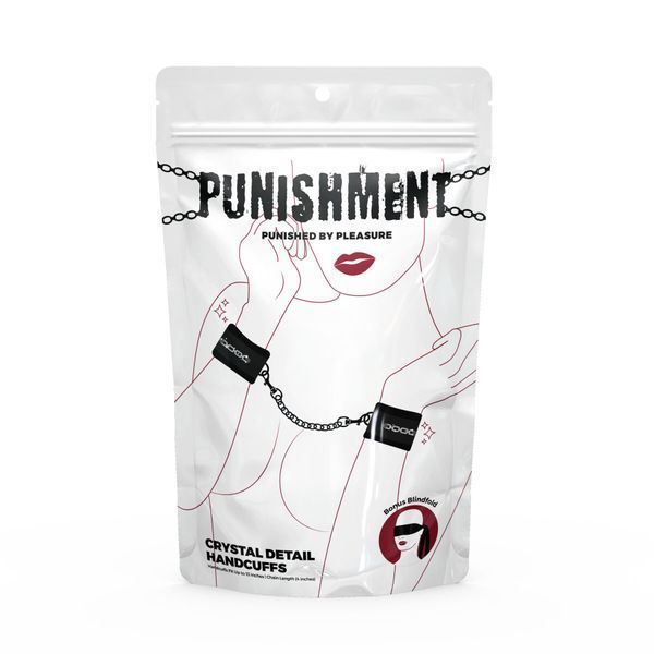 Наручники Punishment - Crystal Detail Handcuffs - Black SX2227 фото