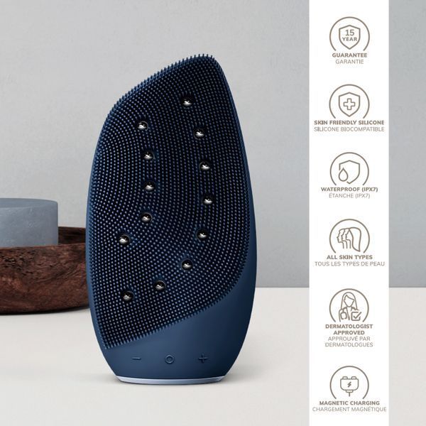 Очищувальна щітка для обличчя GESKE Sonic Thermo Facial Brush&Face-Lifter 8в1 midnight HB0089 фото