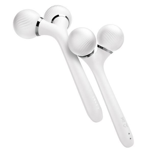 Електронний ультразвуковий ролик для обличчя та тіла GESKE Sonic Facial&Body Roller 4в1 white HB0039 фото