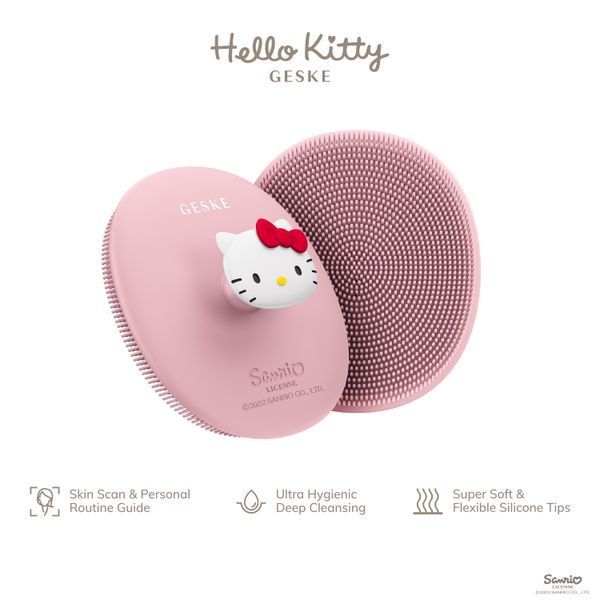 Щітка для обличчя GESKE Facial Brush 3в1 by Hello Kitty з тримачем pink HB0241 фото