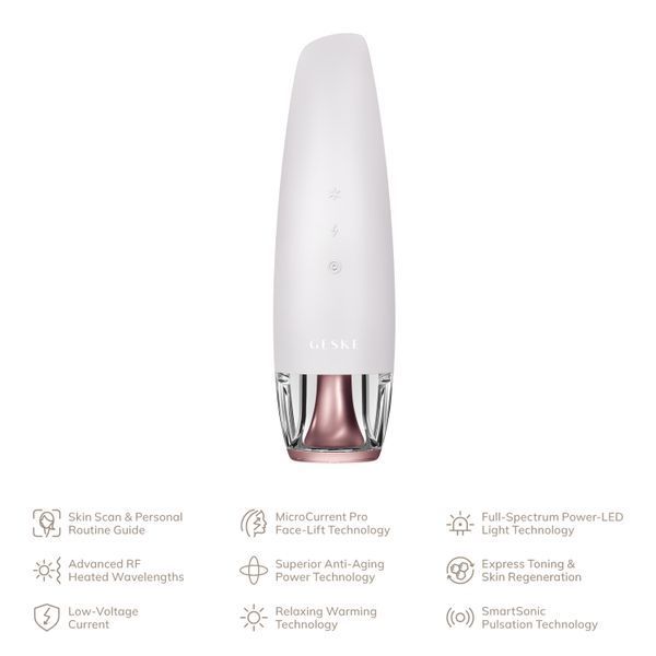 Антивіковий LED-випромінювач для відновлення шкіри обличчя GESKE Anti-Aging Skin Renewer 9в1 starlight HB0584 фото