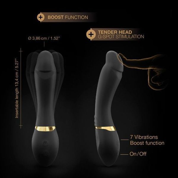 Вібратор Dorcel Tender Spot з гнучким стовбуром і м'яким кінчиком, з турборежимом SO3076 фото