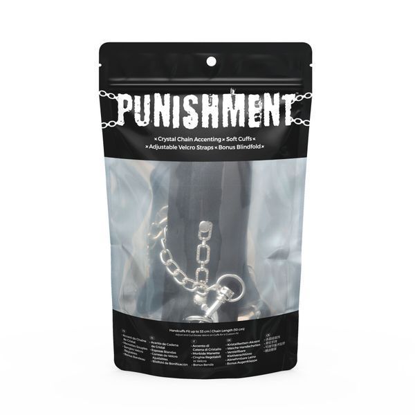 Наручники Punishment - Crystal Detail Handcuffs - Black SX2227 фото