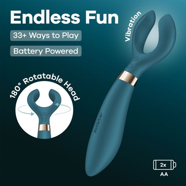 Вібратор для пар Satisfyer Endless Fun Battery Series, три мотора, багатофункціональний SX3842 фото