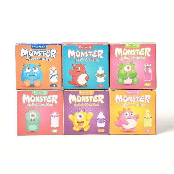 Насадка на член Recare Blue Monster Spike Condom (презерватив з вусиками та спіраллю шипів) SX3341 фото