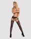 Сітчасті панчохи-стокінги з квітковим малюнком Obsessive Garter stockings S207 S/M/L,чорні SO7266 фото 3