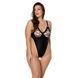Боді з екошкіри Passion CELINE BODY 6XL/7XL black, з доступом, відкритий SO7060 фото 1