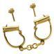 Наручники LOCKINK Love-slave Handcuffs, золотисті, металеві, у формі стремен SX0897 фото 1