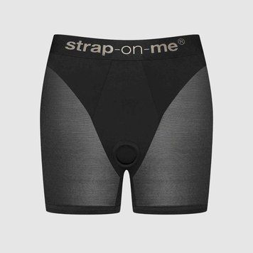 Шорти з фіксацією ділдо Strap-On-Me Harness Lingerie Halo - XL - Black SX3520 фото