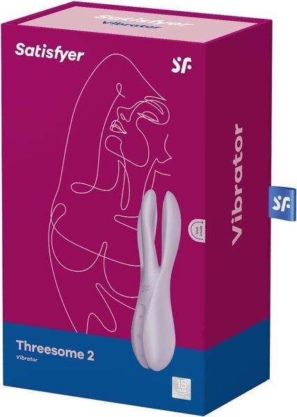 Кліторальний вібратор Satisfyer Threesome 2 Violet, 3 гнучкі пальчики, 3 мотори SX1213 фото