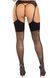 Панчохи зі стразами Leg Avenue Wide Top Rhinestone Sheer Stockings, One Size, чорні, вище коліна SX1064 фото 3
