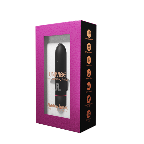 Віброкуля Adrien Lastic Univibe, 10 режимів роботи, силікон, на батарейках SO8207 фото