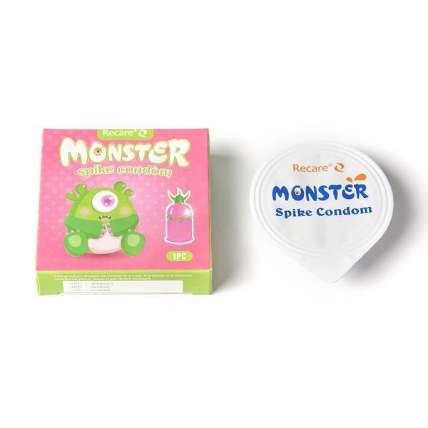 Насадка на член Recare Green Monster Spike Condom (презерватив з рядом кульок і вусиками на кінчику) SX3353 фото