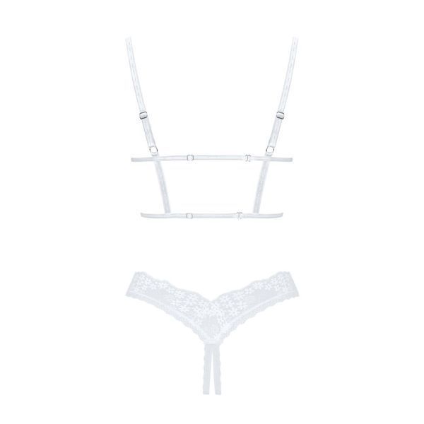 Еротичний комплект Obsessive Heavenlly 2-pcs cupless set M/L, відкриті груди, з доступом SO8176 фото