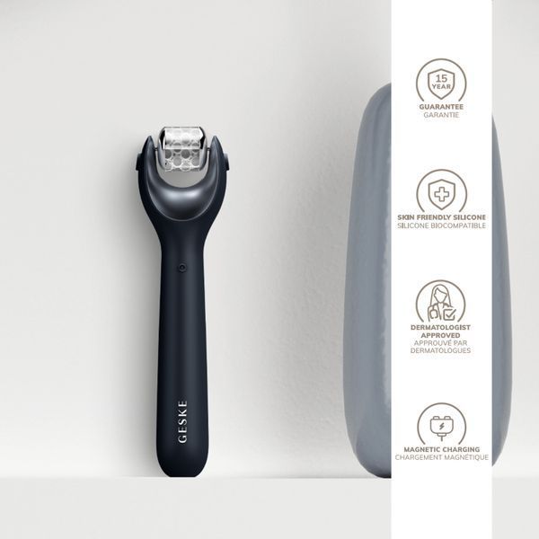Електронний ролер для обличчя з мікроголками GESKE MicroNeedle Face Roller 9в1 black HB0190 фото