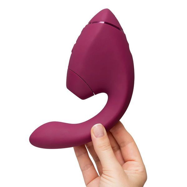 Подвійний вакуумний кліторальний стимулятор з вібрацією Womanizer Next Duo - Dusky Pink SX3868 фото