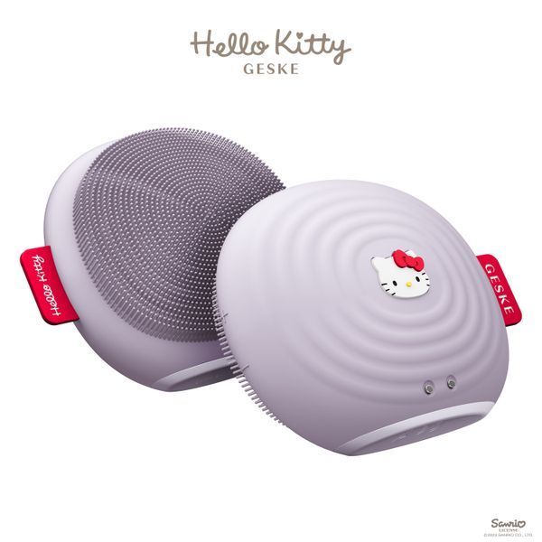 Електронна ультразвукова щітка для обличчя GESKE Sonic Facial Brush 4в1 by Hello Kitty purple HB0242 фото
