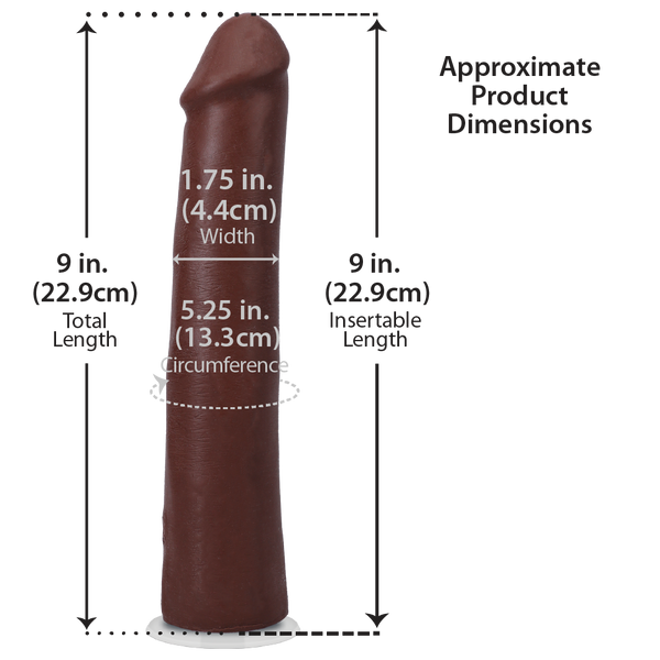 Фалоімітатор Doc Johnson The Realistic Cock ULTRASKYN - 9 Inch Chocolate SX4478 фото