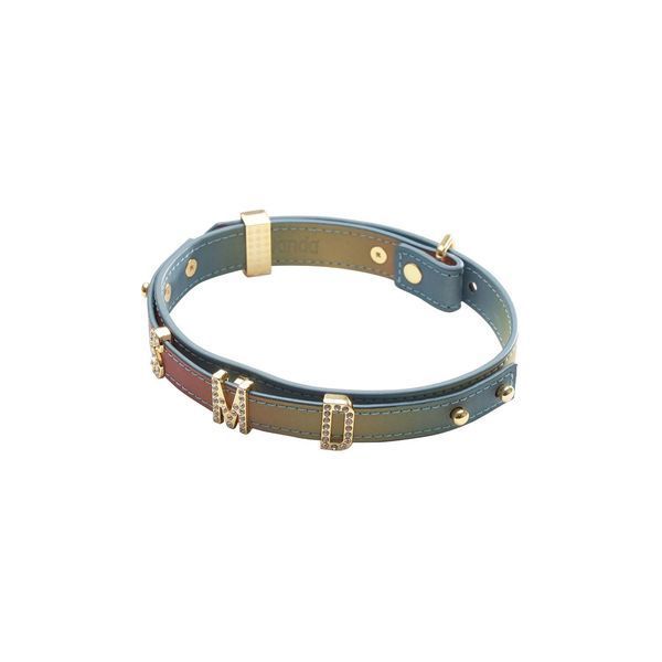 Нашийник LOCKINK Multi-color DIY Alphabet Collar, мультиколір, штучна шкіра, букви зі стразами SX0899 фото