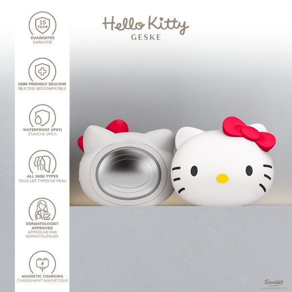 Ультразвукова маска тепло та холод GESKE Sonic Warm&Cool Mask 8в1 у формі голови кота by Hello Kitty HB0596 фото