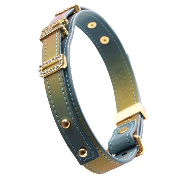 Нашийник LOCKINK Multi-color DIY Alphabet Collar, мультиколір, штучна шкіра, букви зі стразами SX0899 фото