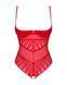 Боді з доступом Obsessive Ingridia crotchless teddy XL/2XL, червоне, відкриті груди SO9027 фото 3