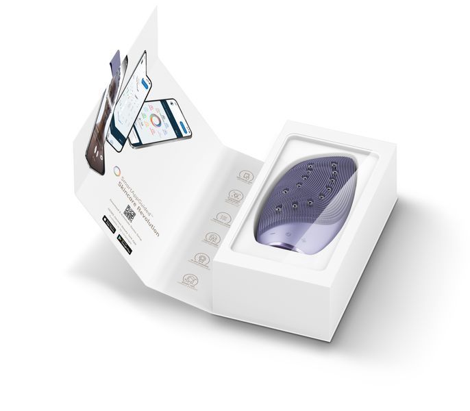 Очищувальна щітка для обличчя GESKE Sonic Thermo Facial Brush&Face-Lifter 8в1 purple HB0090 фото