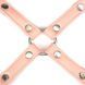 Хрестовина для фіксації Liebe Seele Dark Candy Pink Hogtie, з кільцем, 4 карабіни SX1661 фото 3