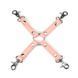 Хрестовина для фіксації Liebe Seele Dark Candy Pink Hogtie, з кільцем, 4 карабіни SX1661 фото 1