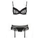Сексуальний комплект з поясом для панчіх Passion LOVELIA SET XXL/XXXL, black SO4779 фото 5