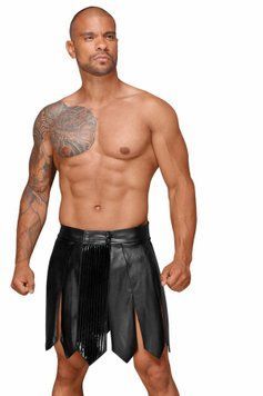 Чоловіча спідниця гладіатора Noir Handmade H053 Eco leather men's gladiator skirt, XL, екошкіра SX0074 фото