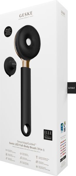 Звукова світлодіодна щітка для всього тіла GESKE Sonic LED Full-Body Brush&Intensive Exfoliator 9в1 gray HB0386 фото