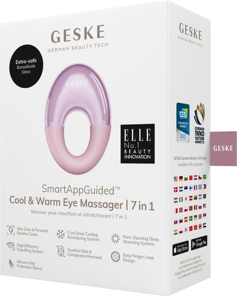 Масажер для очей GESKE Cool&Warm Eye Massager 7в1 pink HB0313 фото