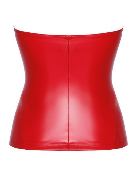 Корсет Noir Handmade F355 Red powerwetlook corset - L SX2023 фото
