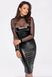 Сукня Noir Handmade F310 Sublime, M, black, міді, мокрий ефект, верх &mdash; сітка, довгий рукав SX0298 фото 1