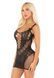Сукня Leg Avenue Lace and Net Mini Dress with Dual Strap One Size, Black SX1733 фото 4
