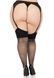 Панчохи зі стразами Leg Avenue Wide Top Rhinestone Sheer Stockings, 1X/2X, чорні, вище коліна SX1065 фото 3