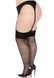 Панчохи зі стразами Leg Avenue Wide Top Rhinestone Sheer Stockings, 1X/2X, чорні, вище коліна SX1065 фото 2