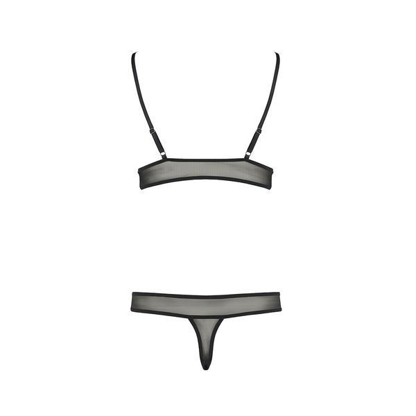 Комплект білизни Passion ERZA SET L/XL, black, ліф і трусики PS26010 фото