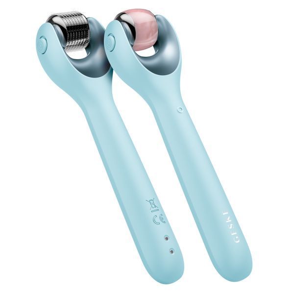 Електронний ролер для обличчя з мікроголками GESKE MicroNeedle Face Roller 9в1 turquoise HB0191 фото